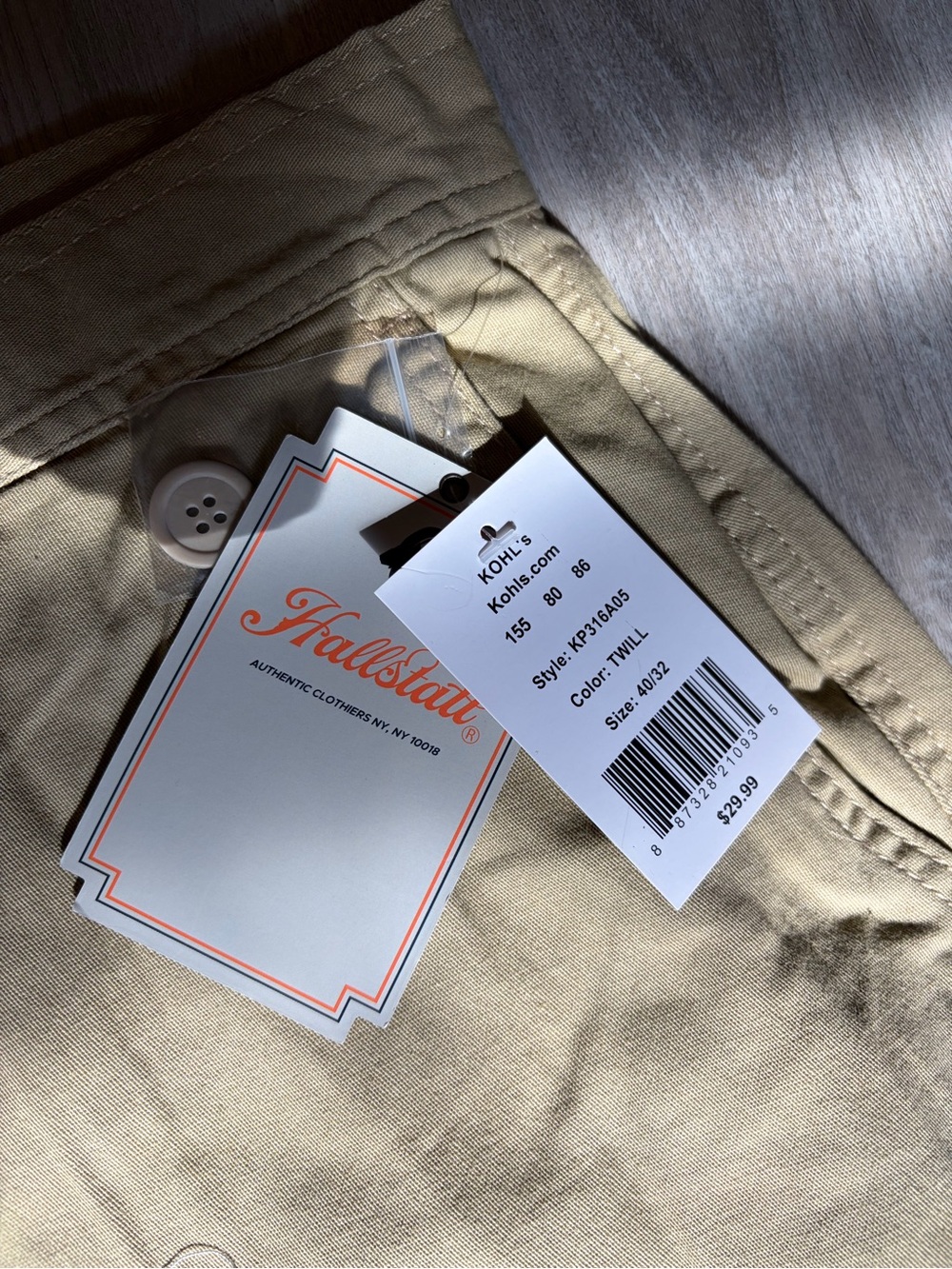 NWT Men’s Chino Pants - Khaki/Tan